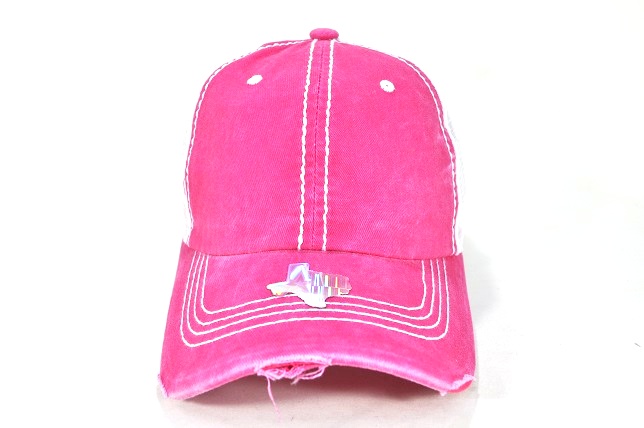 TS-006 PIGMENT VINTAGE THICK STITCH MESH CAP H.PINK/WHITE